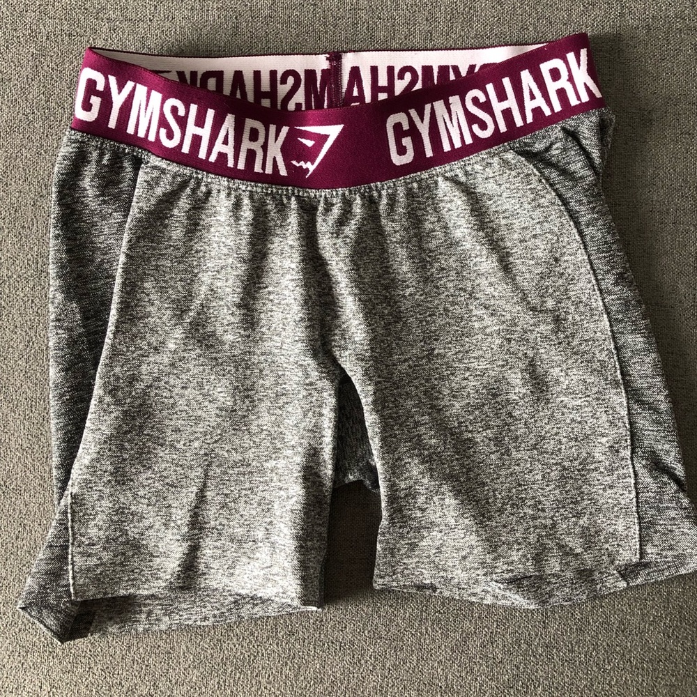 Gray GymShark workout shorts